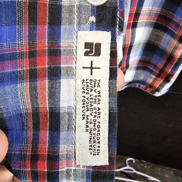 PJ Mark Men's 2X-Large Shirt Relaxed Fit Plaid Button-Up Collared Cotton Blend - Picture 2 of 3